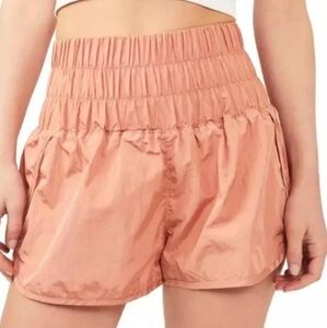 FP Movement Free People The Way Home Athletic High Waist Shorts Peach